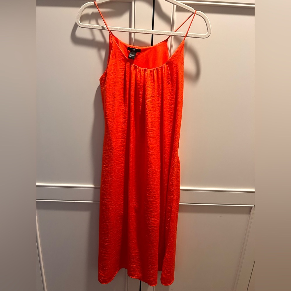 H&M Vibrant Orange Midi Dress